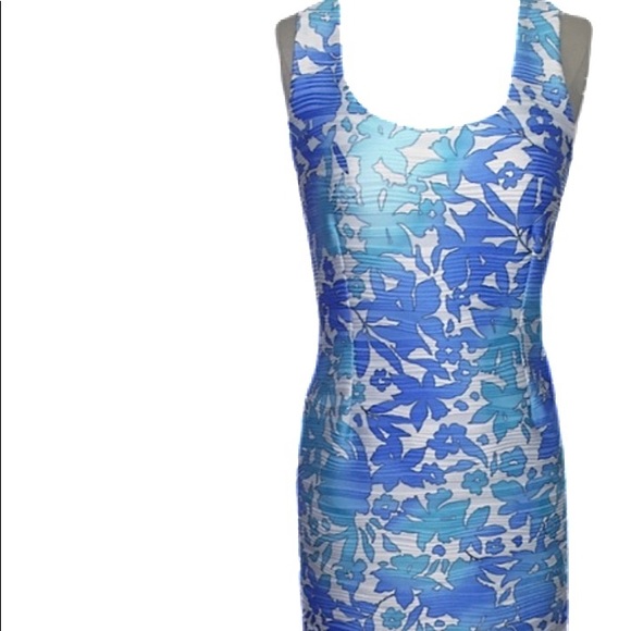 Medium Petite-Blues/Purple Ombré Dress - Picture 6 of 6